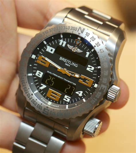 breitling skeleton watch black leather strap|watch with emergency beacon.